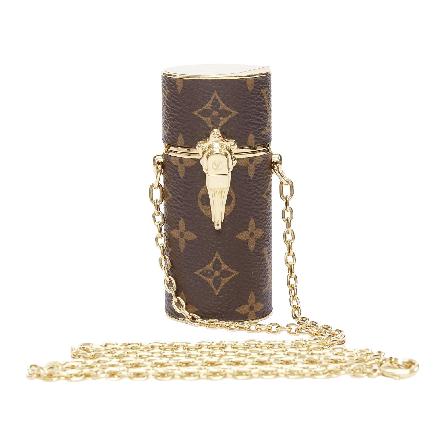 LOUIS VUITTON Lipstick Case on Chain LV monogram crossbody bag For Sale
