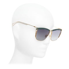 DIOR  Electric So Electric Grüne grüne Brücke mit Goldbesatz und Farbverlauf lensquovale Sonnenbrille
