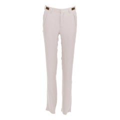 GIVENCHY Riccardo Tisci Runway pantaloni rosa con barrette metalliche dorate in vita FR36 S