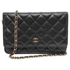 Chanel Wallet on Chain Black Lambskin Leather Gold Hardware 2014-15
