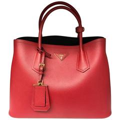 Prada Double Bag Saffiano Cuir Red