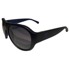 Chanel Aviator Matte Black Sunglasses