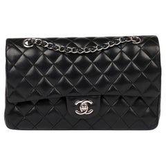 Chanel Black Quilted Lambskin Medium Classic Double Flap Bag