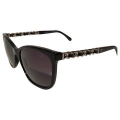 Chanel Black Wayfarer Polarized Sunglasses