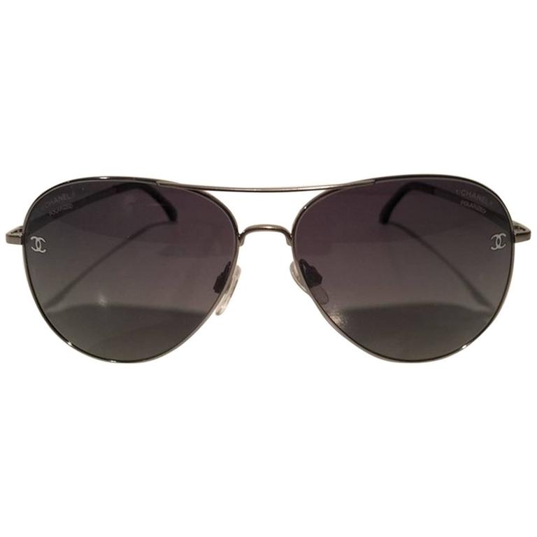 Chanel Rare Black Vintage 90's CC Paris Sunglasses