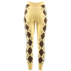 Vivienne Westwood Autumn-Winter 1989 yellow argyle knitted leggings 7