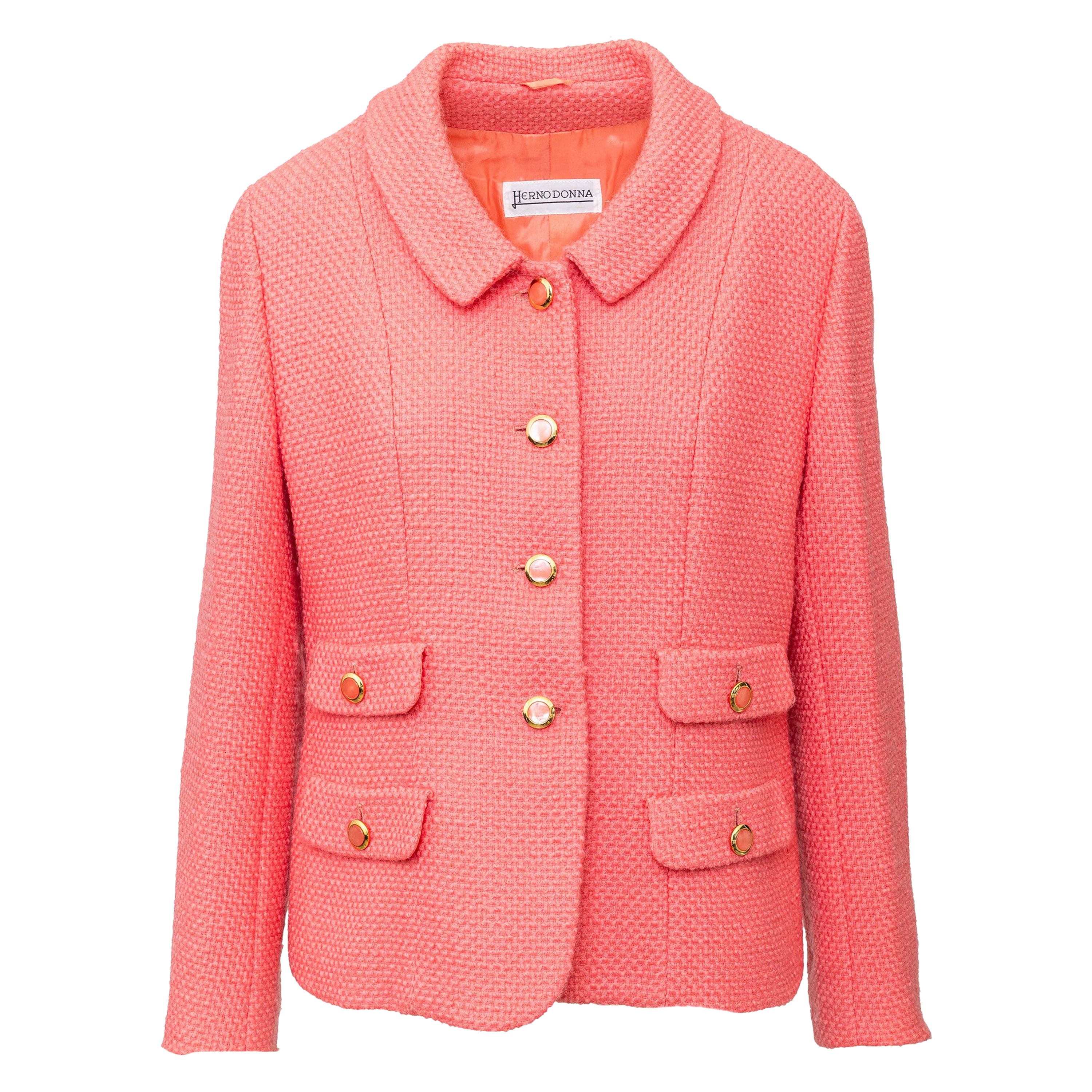 Herno Pink Wool Jacket - '90s For Sale