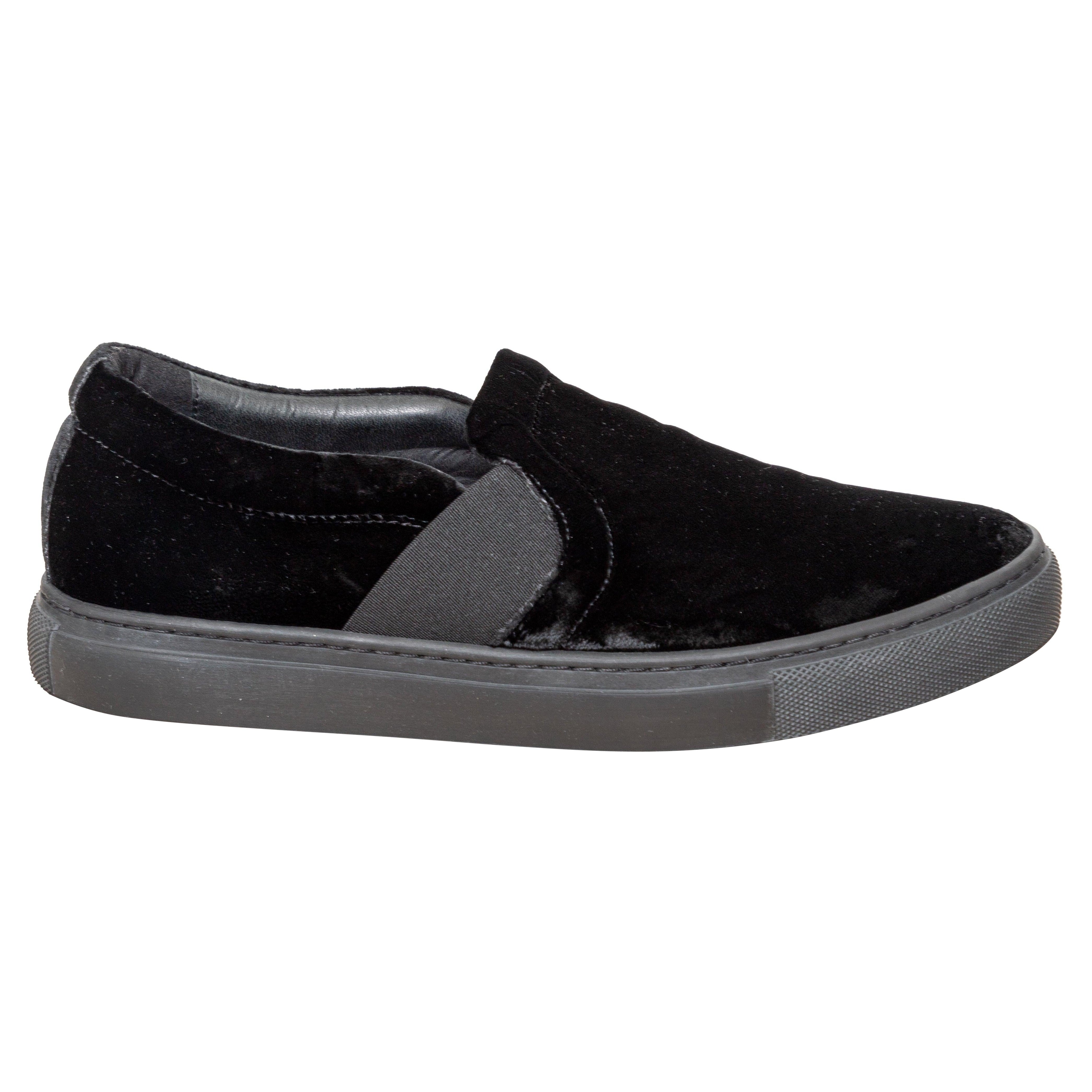 Lanvin Velvet Slip-on Sneakers - '10s For Sale