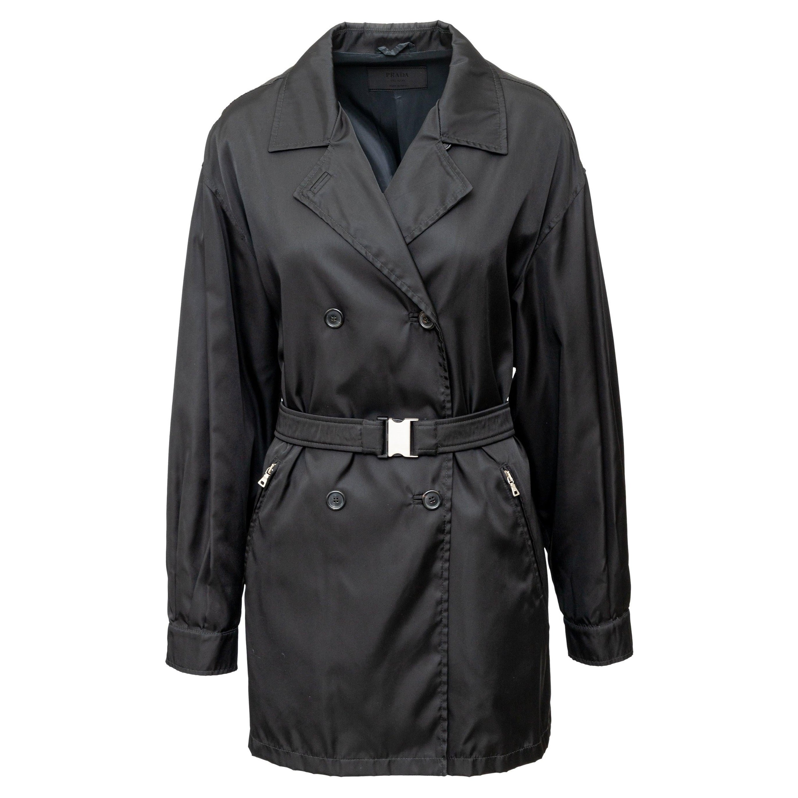Prada Nylon Trench Coat - '10s For Sale