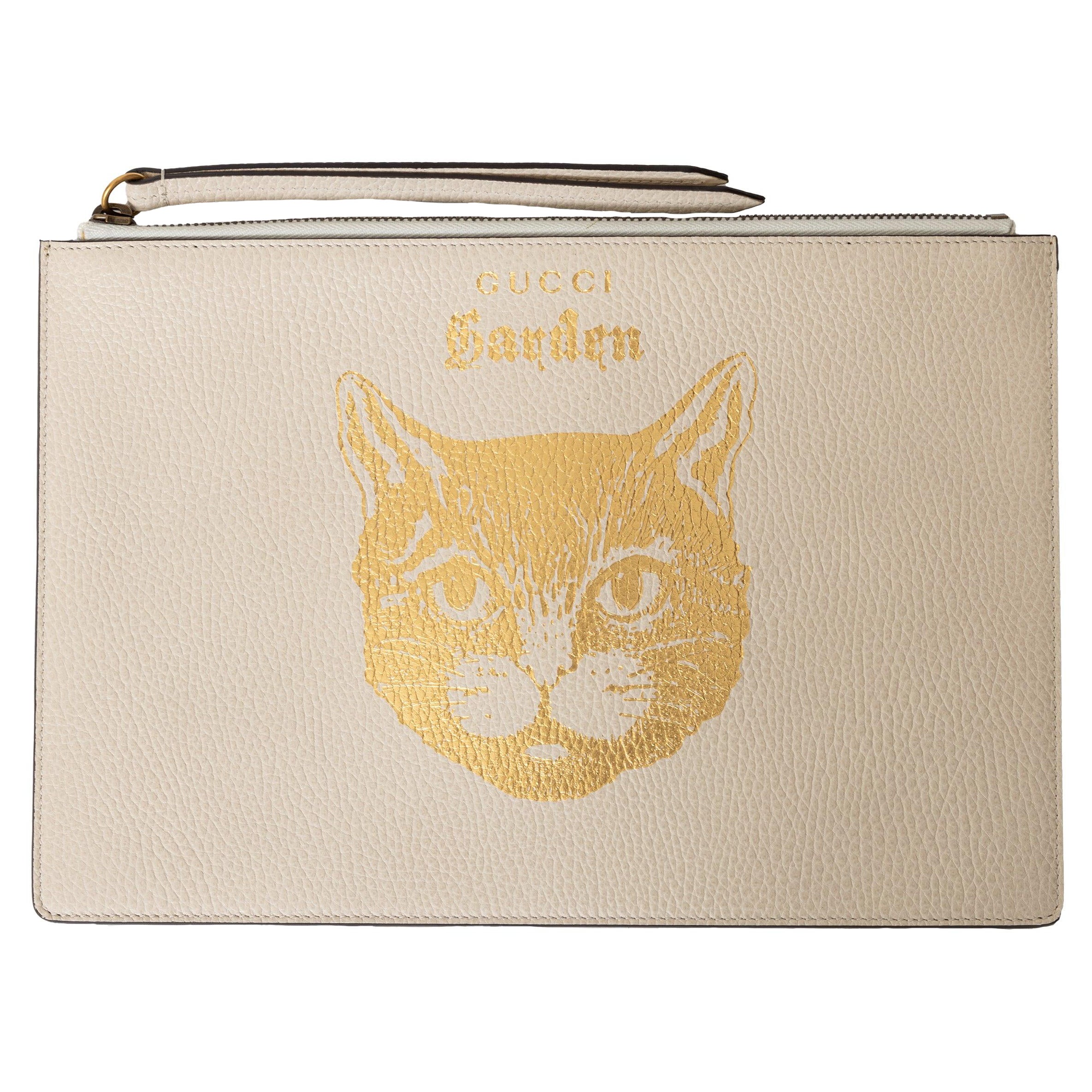 Gucci Garden Cat Clutch Bag - '20s For Sale