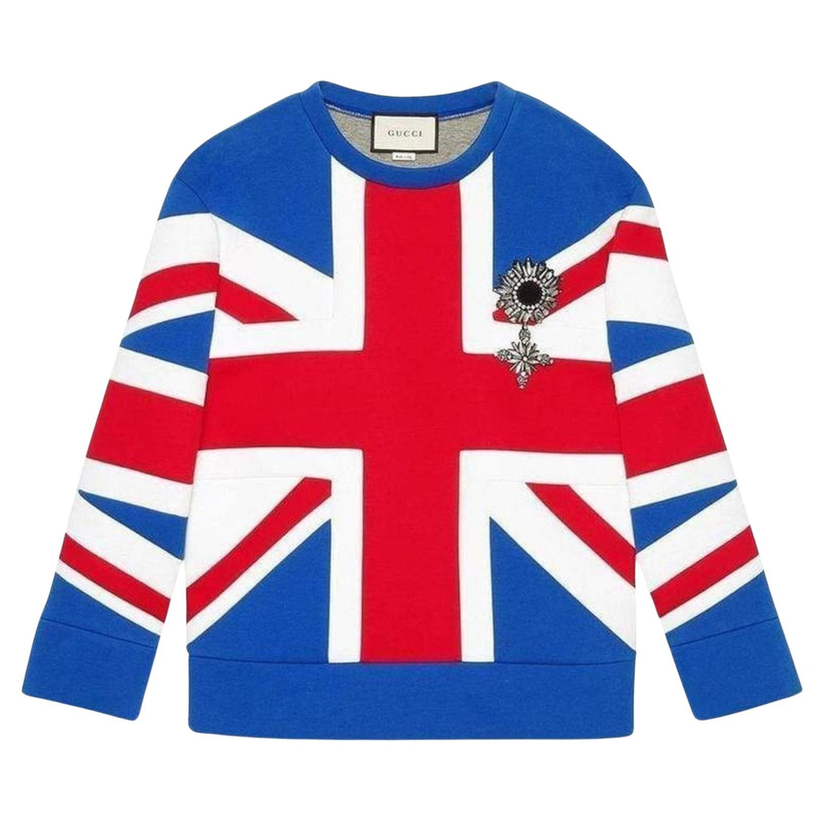 Gucci Union Jack Jersey Sweatshirt M For Sale
