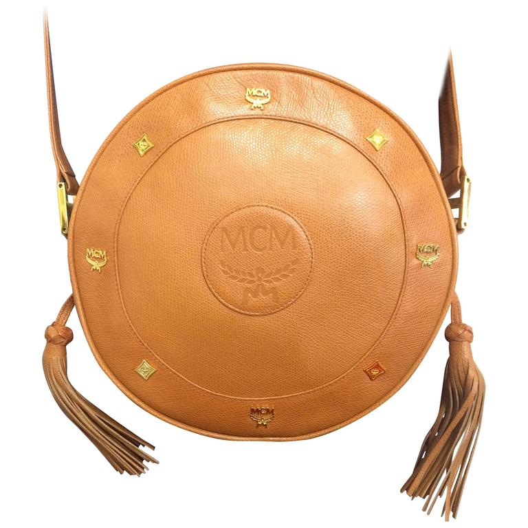 MCM Leather Logo Shoulder Bag
