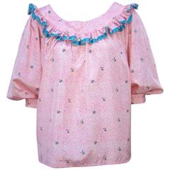 Sweet 1980's Oscar de la Renta Peasant Bouse 5