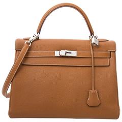 Hermès Kelly 32 Togo Gold PHW 3