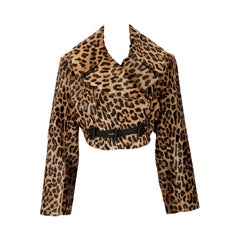 1991 AZZEDINE ALAIA printed calf fur RUNWAY jacket