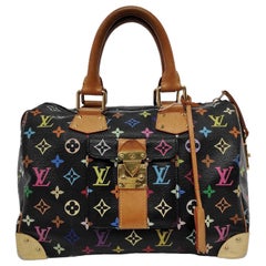 Louis Vuitton x Takashi Murakami Speedy 30 Lock Black Multicolor