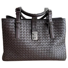 Bottega Veneta Roma Large Intrecciato Nappa Pelle Cioccolato Marrone 35cm