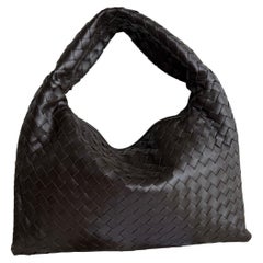 Bottega Veneta Hop Hobo Small Leather Chocolate Brown