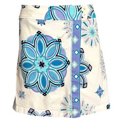 Emilio Pucci Siganture Print Wrap Skirt M/L