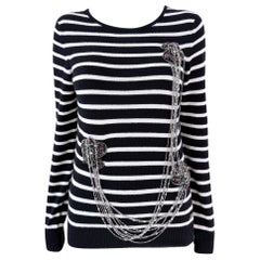 Chanel Paris / London Juwelen- und Ketten-Pullover 36 FR
