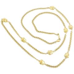 Judith Leiber Gold Drop Necklace with Purse Charms 