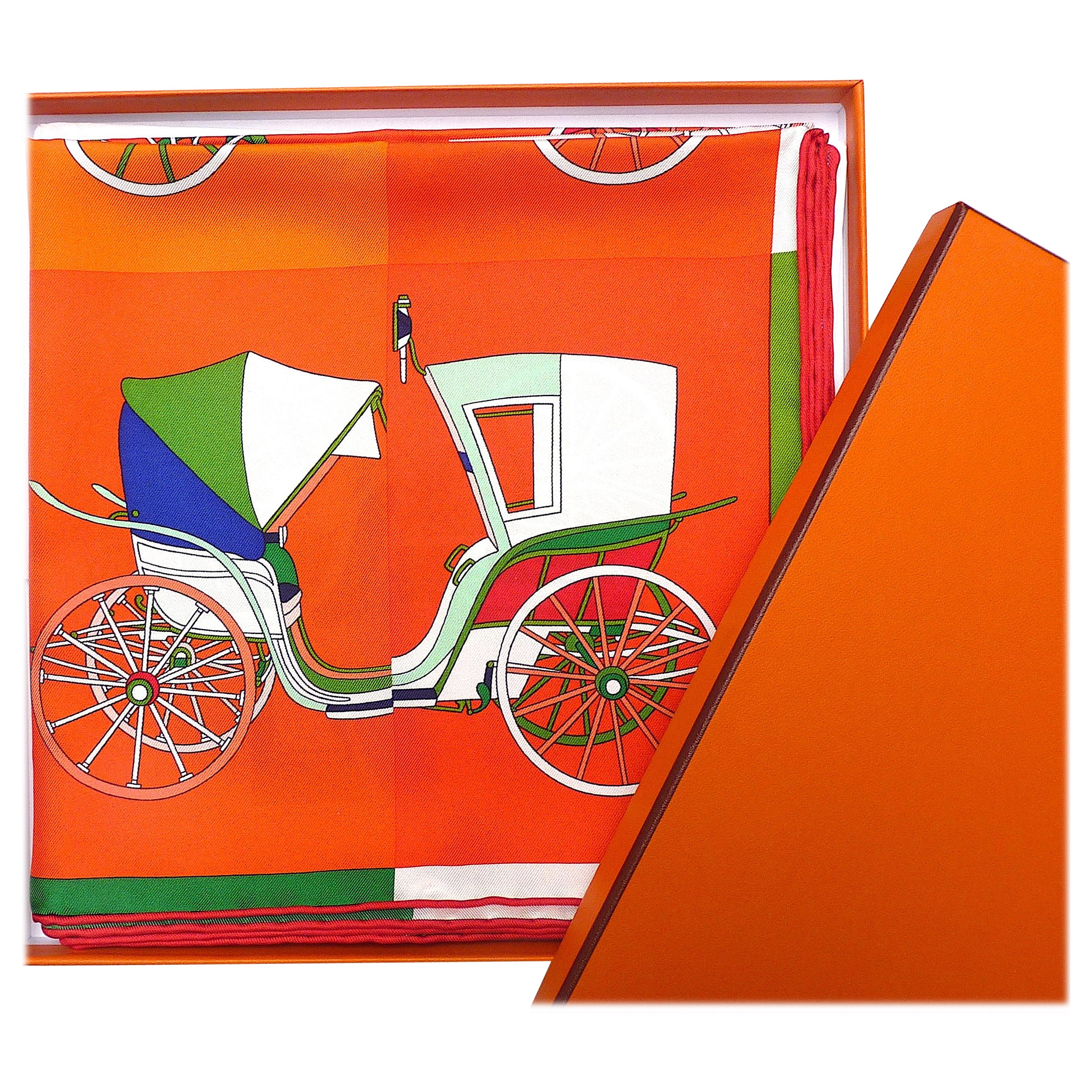 Hermes Scarf BRAND NEW "Voitures Exquises" by Jan Bajtlik