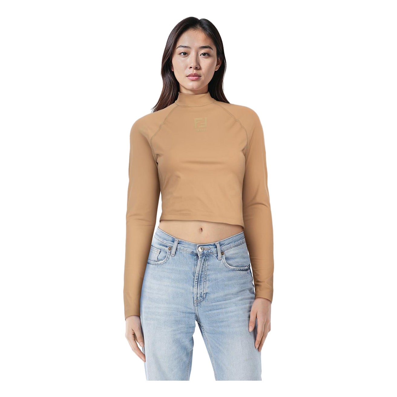 Fendi Fendi x Skims Beige Long Sleeve Bikini Top Size L