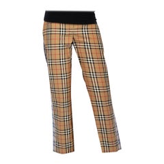 Pantaloni slim Burberry Nova Check Beige Taglia S