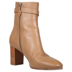 Hermès Brown Leder Saint Germain Ankle Stiefel Größe IT 40