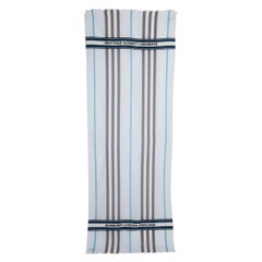 Burberry - Écharpe à rayures iconiques bleue