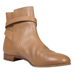Hermès Brown Leather Neo Ankle Boots Size IT 40