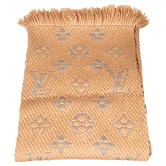 Louis Vuitton Beige Wool Logomania Scarf
