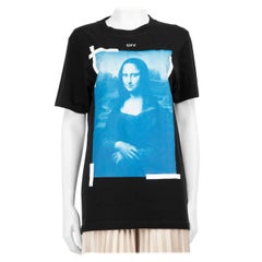 Off-White Top Negro Estampado Mona Lisa Talla S