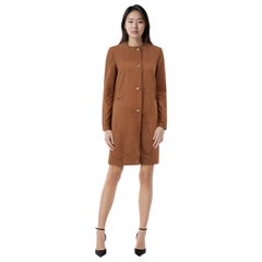 Marni Brown Einreihige Knopfjacke Größe S