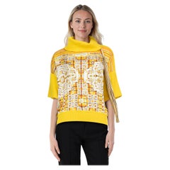 Hermès Yellow Silk & Alpaca Roll Neck Jumper Size S