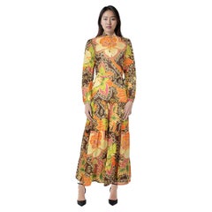 Gucci 2019 Pre-Fall Runway Floral Mandala Dress Size XS