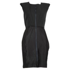 Roksanda - Mini robe noire à fermeture éclair et épaules rembourrées - Taille L
