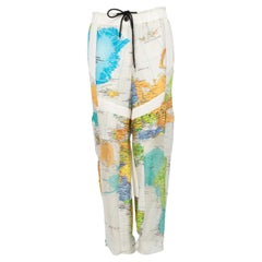Sacai Landkartendruck durchsichtige Jogginghose Größe M