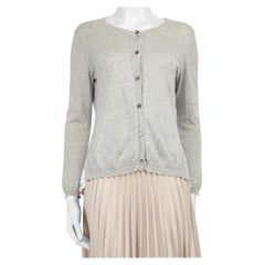 Miu Graue gestrickte Strickjacke mit Pantoletten Größe M