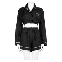 Prada Black Silk Pyjama Set Size XS