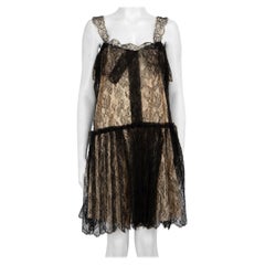 Roksanda Black Floral Lace Slip Dress Size L
