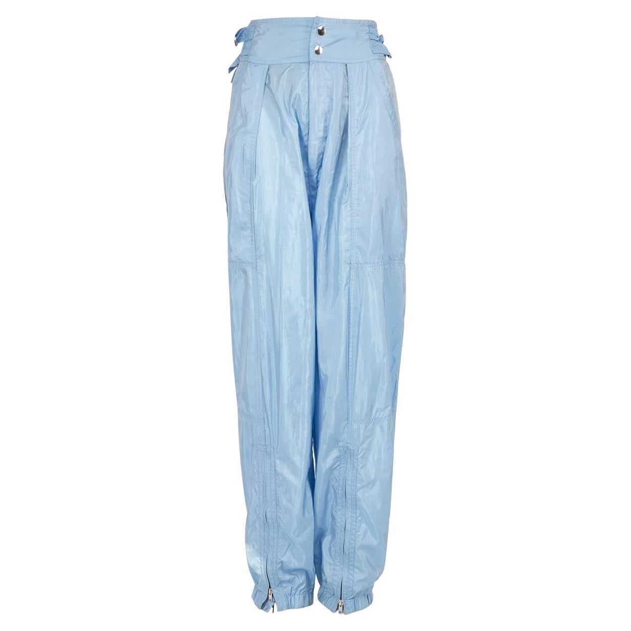 Isabel Marant Blue Buckle Detail Joggers Size M For Sale