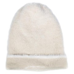 Jacquemus Beige Logo Embroidered Beanie