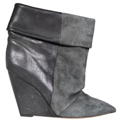 Isabel Marant - Bottes en daim et cuir grises et noires - Taille IT 40