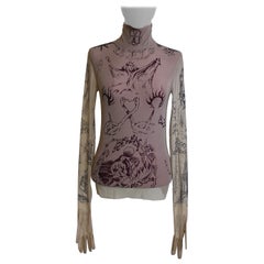 Balenciaga SS2024 tatuaje mangas largas Top