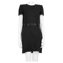 Alexander McQueen - Vestito con cintura in lana nera - taglia S