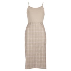 Escada - Jupe à genoux en laine écossaise - Brown - Taille XL
