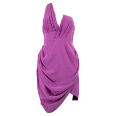 Zimmermann Purple One Shoulder Mini Dress Size M