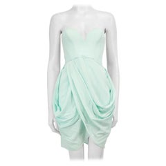 Mini vestido sin tirantes de seda azul Zimmermann Talla S