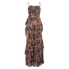 Ulla Johnson - Maxi abito con stampa astratta e increspature floreali - taglia XXS